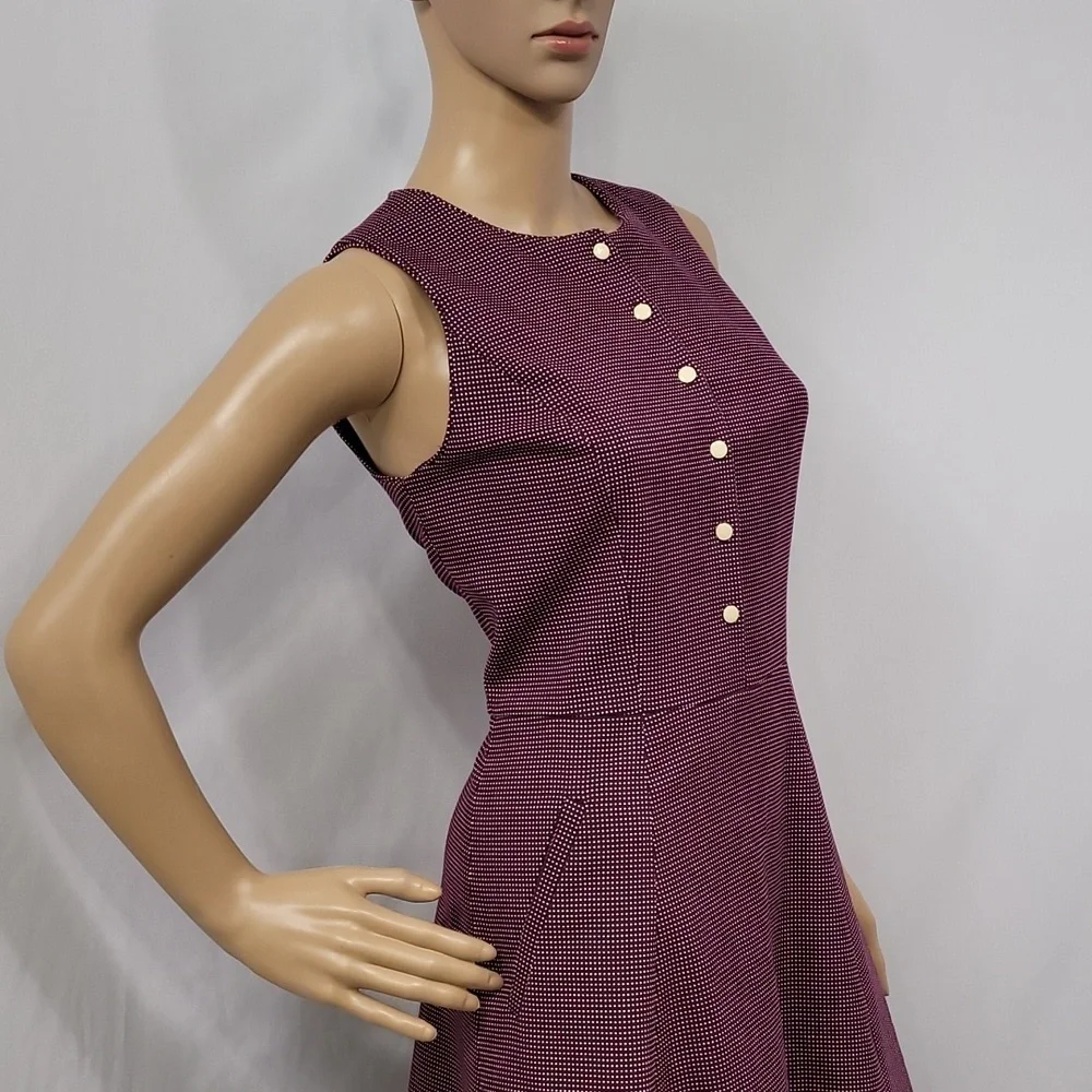 Gal Meets Glam Polka-dot Meg Jacquard Sleeveless Dress